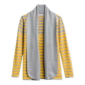 Evolution by Cyrus Striped Open Front Cardigan